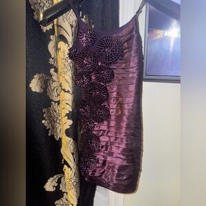 Chanel burgundy Stretchy Cocktail Dress - Size S